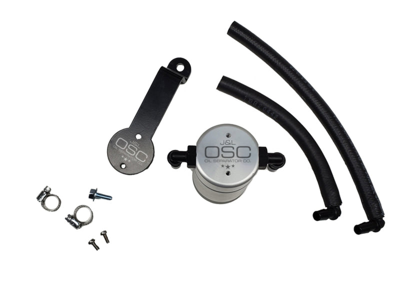 J&L Oil Separator 3.0 Driver Side, Clear Anodized, Part JLT3104D-C for 2016-2023 Toyota Tacoma 3.5L