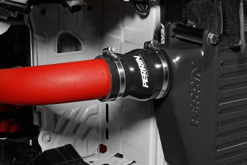 Perrin Performance Front Mount Intercooler Kit for Subaru WRX 2022-2025 with Red Tubes and Black Core