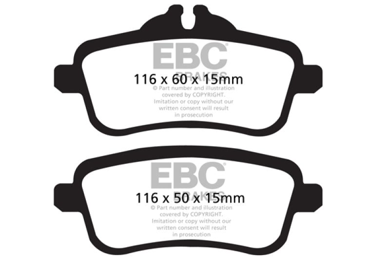 EBC Greenstuff 13-16 Mercedes-Benz GL350 Rear Brake Pads Part No. ebcdp62137