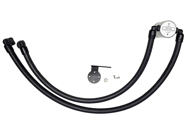 J&L JLT3042P-C 3.0 Oil Separator, Passenger Side, Clear Anodized for 2017-2022 Ford F-250/F-350 Super Duty 6.2L/7.3L