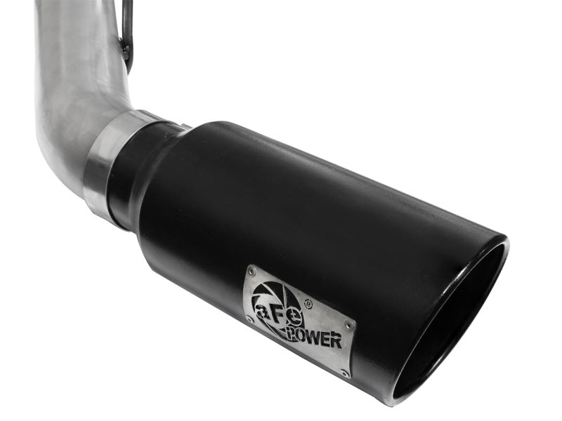 aFe Atlas 4-Inch DPF-Back Exhaust System with Black Tip for 2011-2014 Ford Diesel Trucks V8-6.7L