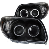 ANZO 2006-2009 Toyota 4Runner Projector Headlights with Halo and Black Housing - Pair