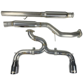 Injen 16-18 Ford Focus RS 3-Inch Stainless Steel Cat-Back Exhaust System with 4-Inch Black Chrome Tips