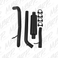 Load image into Gallery viewer, MBRP Armor BLK Series 2.5-inch Cat Back Exhaust System for Jeep Wrangler 2007-2011 with Off-Road Tail Pipe and Black Coating