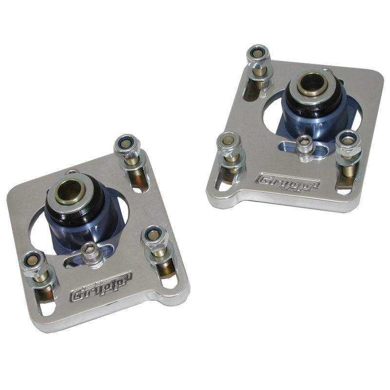 BBK 94-04 Mustang Caster Camber Plate Kit with Silver Anodized Finish - Adjustable Billet Aluminum
