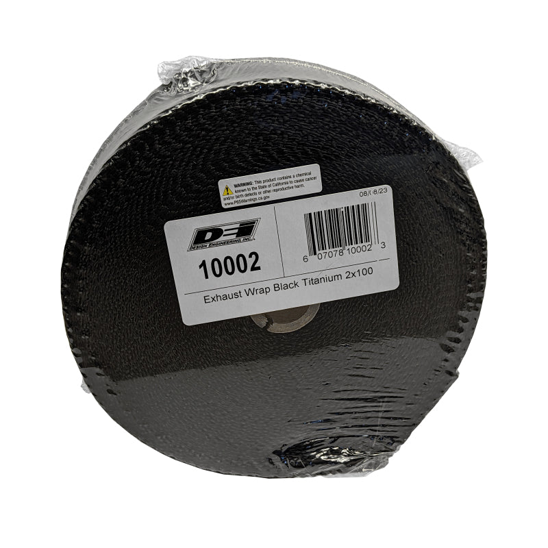 DEI Black Titanium Exhaust Wrap 2in x 100ft – High-Temperature Thermal Insulation for Automotive Performance