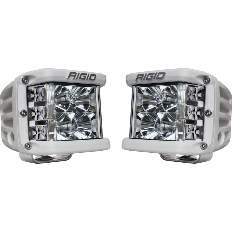 Rigid Industries D-SS PRO Dually-Side Shooter LED Pod Light Set * White Housing, Pair