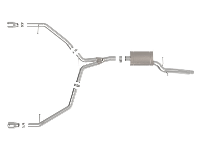 aFe MACH Force-Xp 13-16 Audi Allroad Stainless Steel Axle-Back Exhaust with Polished Tips