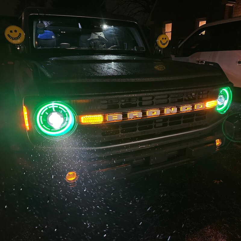 Oracle Oculus Bi-LED Headlights for 2021+ Ford Bronco with ColorSHIFT RGB+W - Focused LED Projection with 5200 Lumens
