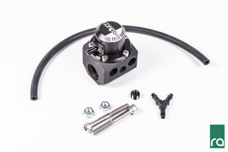 Radium Engineering FPD-XR Inline Fuel Pulse Damper with 8AN ORB Ports and 1/8NPT Pressure Gauge Port