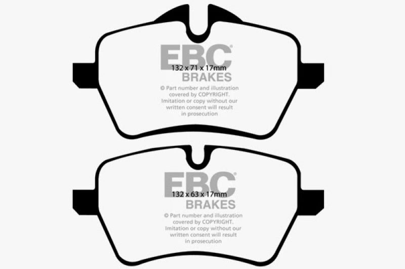 EBC Greenstuff 2000 Series Sport Brake Pads for Mini Cooper Countryman - Front Set, Part Number EBCDP21789