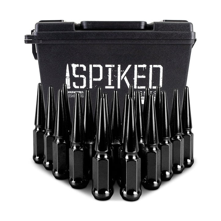 Mishimoto Steel Spiked Lug Nuts M12x1.5 – 20-Piece Black Set for BMW Z3