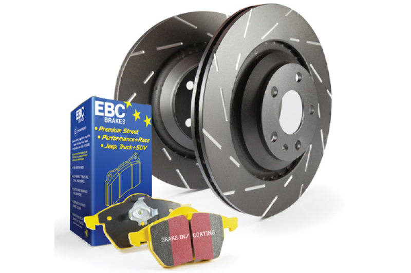 EBC S9 Brake Pad and Rotor Kit for Acura TLX (2015-2019) with Yellowstuff High Friction Pads and USR Sport Slotted Rotors