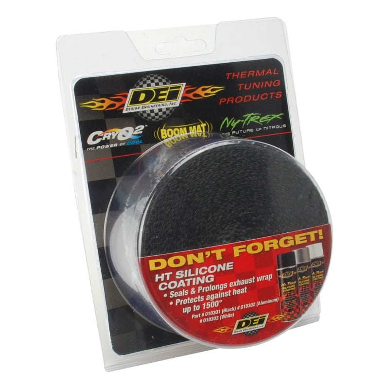 DEI Black Glass Fiber Exhaust Wrap 2-inch x 25-foot for Improved Under Hood Performance