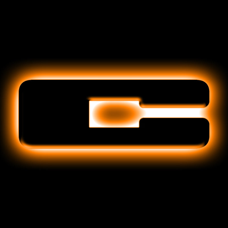 ORACLE Lighting Universal Illuminated LED Letter Badges - Matte Black Finish with Amber Illumination