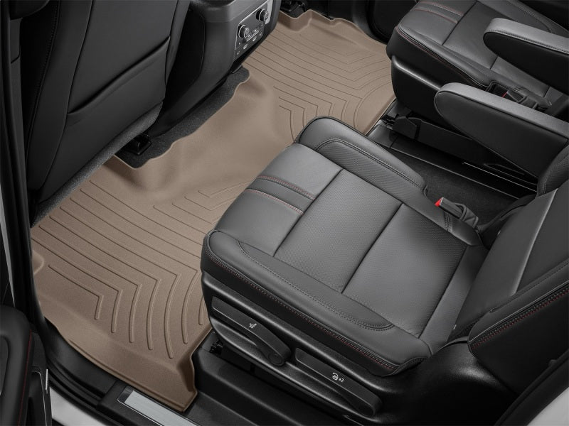 WeatherTech FloorLiner HP Rear Floor Mats for 2021+ Chevrolet Suburban and Tahoe, Tan - wet4516322IM