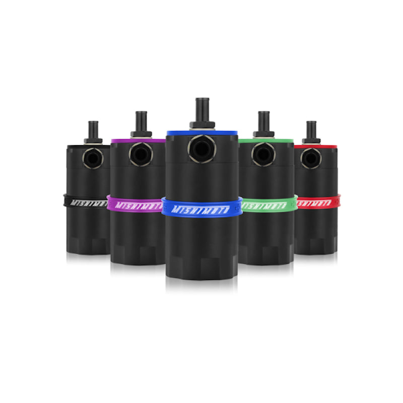 Mishimoto Universal Baffled Oil Catch Can - Black, Part Number misMMBCC-UNI-BK