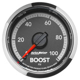 AutoMeter Gen4 Dodge Factory Match 52.4mm Mechanical Boost Gauge — 0-100 PSI for Ram 1500 and 2500