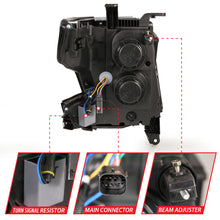 Load image into Gallery viewer, ANZO 15-20 Chevy Tahoe and Suburban LED Headlight Set with Sequential Amber and Black Housing