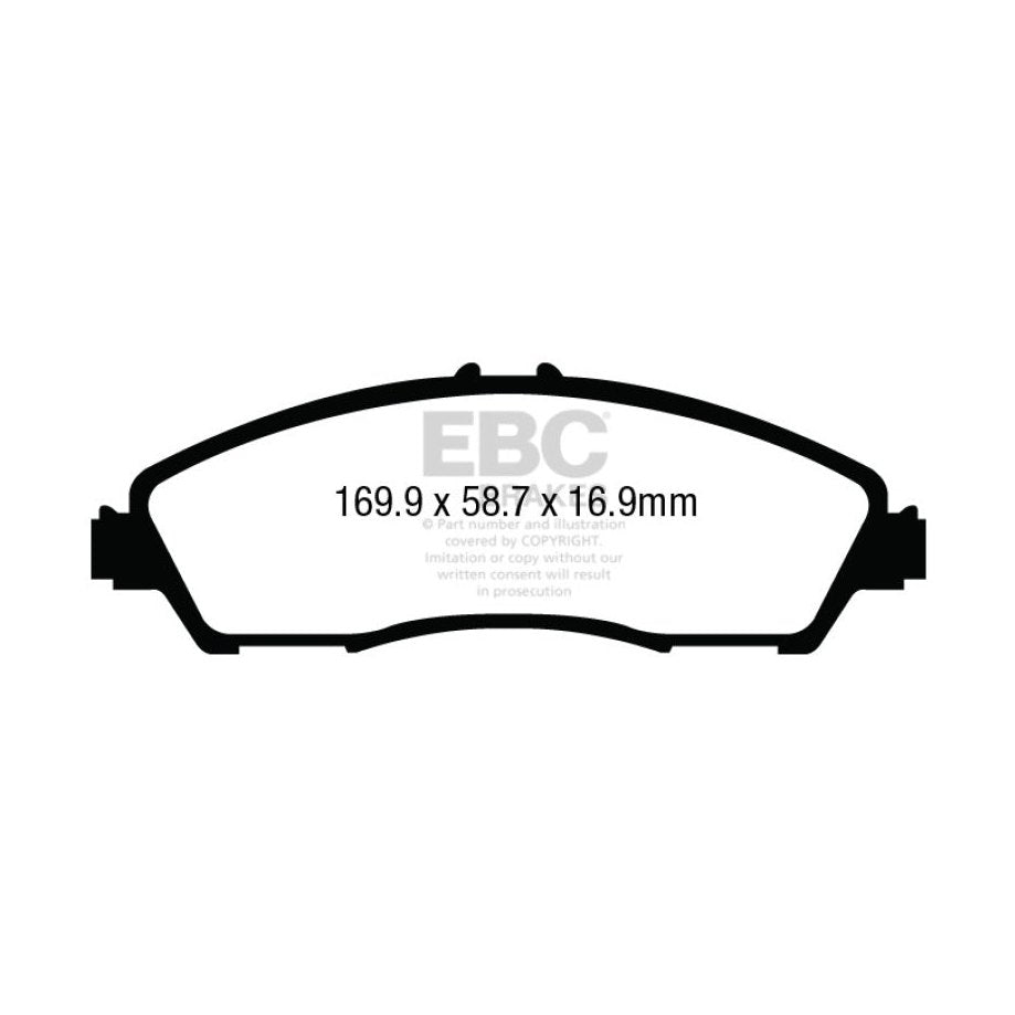 EBC 14+ Greenstuff Front Brake Disc Pads for Acura MDX 2014-2018