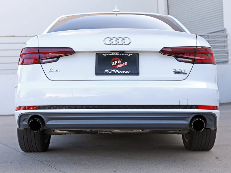 aFe MACH Force-Xp 3 in to 2-1/2 in Stainless Steel Axle-Back Exhaust System for 2017-2019 Audi A4 (L4-2.0L) - Black Tip