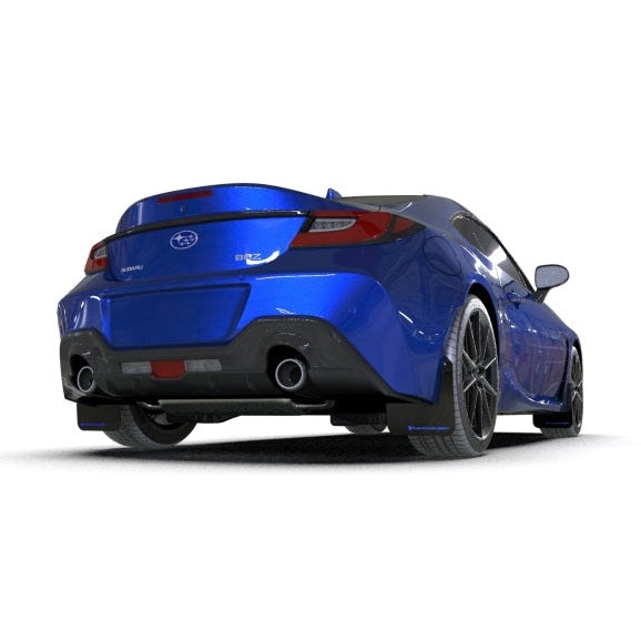 Rally Armor UR Series Black Mud Flaps for Subaru BRZ and Toyota GR86 – Part Number RALMF99-UR-BLK-BL