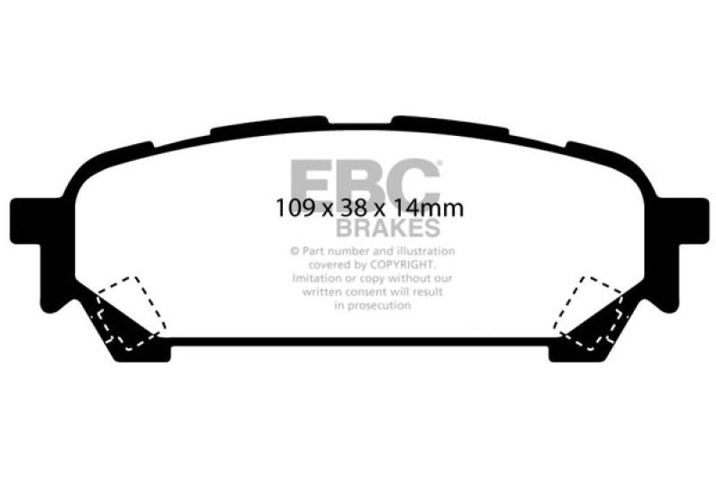 EBC Redstuff Ceramic Low Dust Rear Brake Pads for Subaru Impreza and Saab 9-2X * Part Number EBCDP31687C