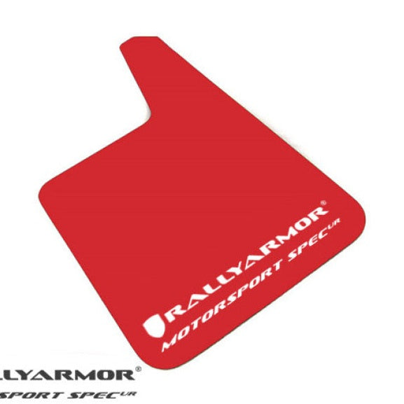 Rally Armor Universal Fit Motorsport Spec Red UR Mud Flap with White Logo