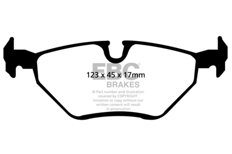 EBC Redstuff Ceramic Rear Brake Pads DP31289C for 1999-2003 BMW Z3 and 2000-2003 3 Series