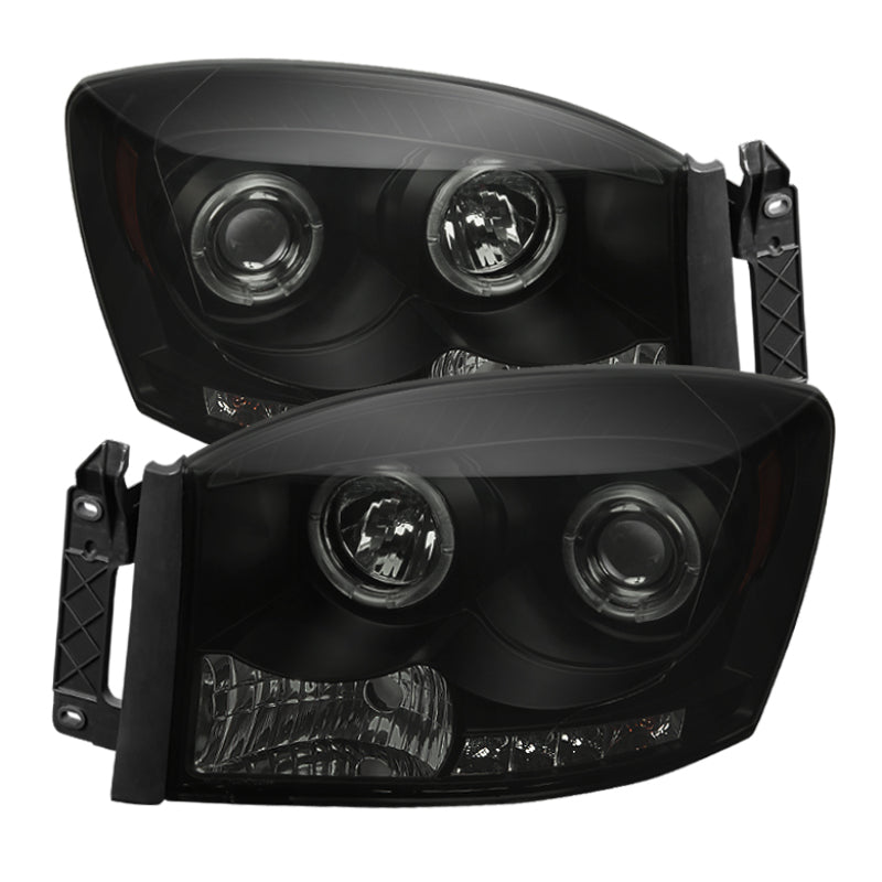 Spyder Projector Headlights with LED Halo for Dodge Ram 1500 and 2500 (2006-2008)
