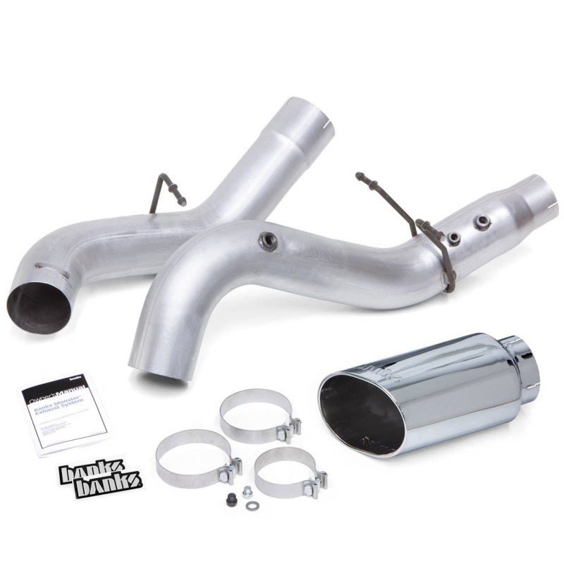Banks Power 20-21 Chevy/GMC 2500/3500 6.6L Monster Sport Exhaust System - 5-inch Mandrel-Bent Aluminum Steel with Patented Tips