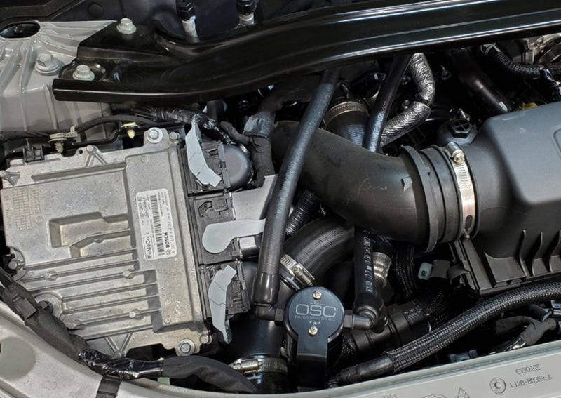 J&L JLT3052P-B 3.0 Oil Separator, Passenger Side, Black Anodized for 2020-2026 Ford Explorer and Lincoln Aviator 3.0L EcoBoost