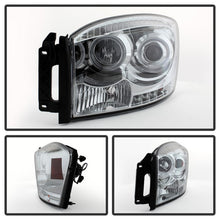 Load image into Gallery viewer, Spyder Chrome Halo LED Projector Headlights for Dodge Ram 1500, 2500, 3500 (2006-2008)