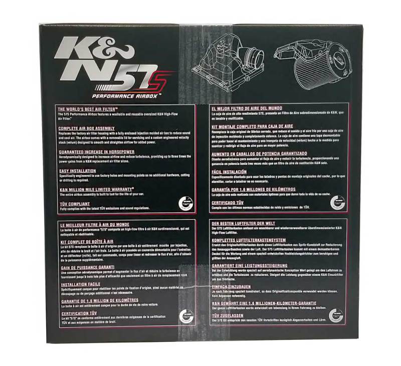 K&N Engineering Part 57S-4000 Performance Airbox for Ford Focus, C-Max, Volvo, Mazda 3 & 5