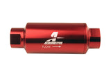 Aeromotive In-Line Filter with 10 Micron Microglass Element - AN-10 Size, Red Anodized Finish