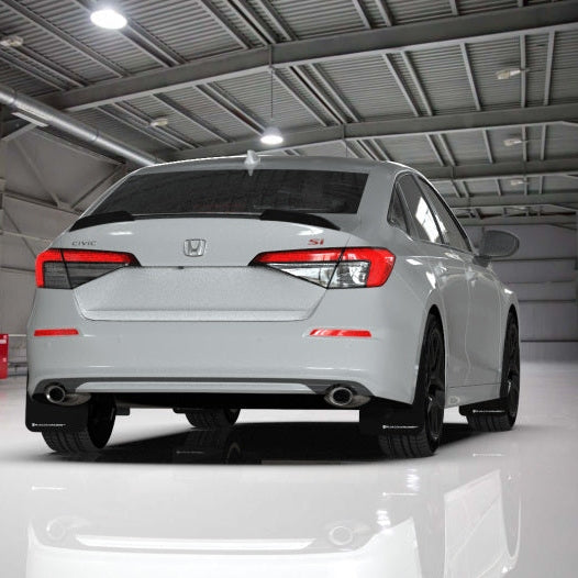 Rally Armor 22-25 Honda Civic/Civic Si/Sport Black UR Mud Flaps with Red Logo
