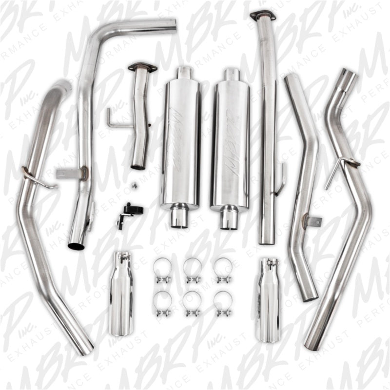 MBRP Armor Plus Series Cat Back Exhaust System for Toyota Tundra 2009-2012 5.7L - Dual Split Rear Exit