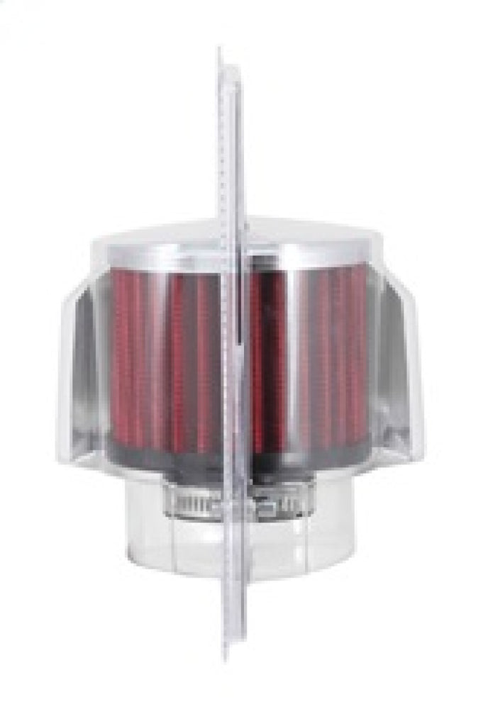 K&N Engineering 62-1513 Crankcase Vent Filter with Chrome Top and Rubber Base