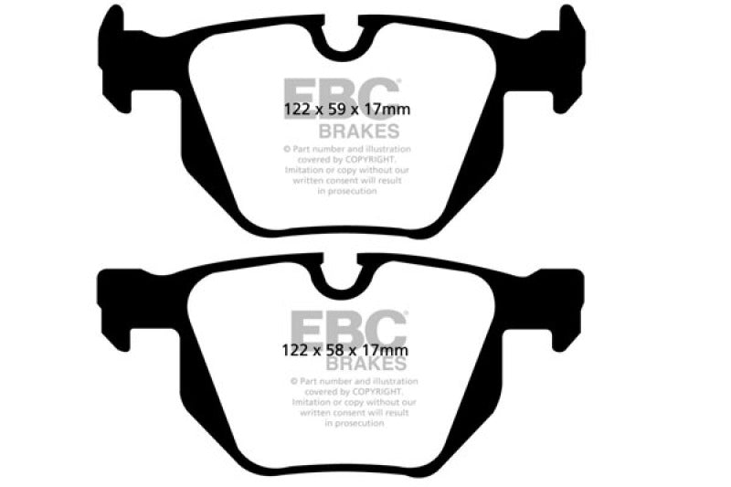 EBC Redstuff Ceramic Low Dust Rear Brake Pads for BMW X5 2006-2009