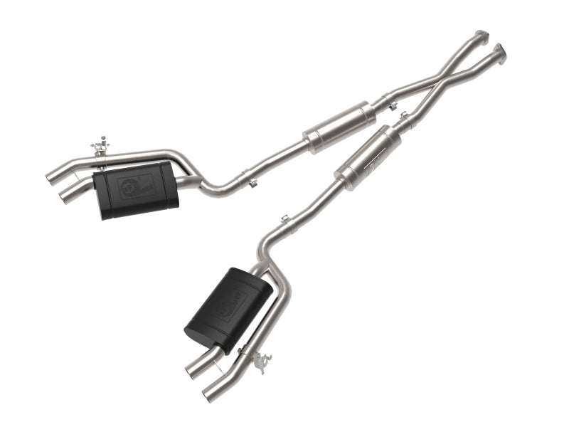 aFe Gemini XV 2.5-inch 304 Stainless Steel Cat-Back Exhaust System with Cut-Out for 2018-2022 Kia Stinger V6 3.3L