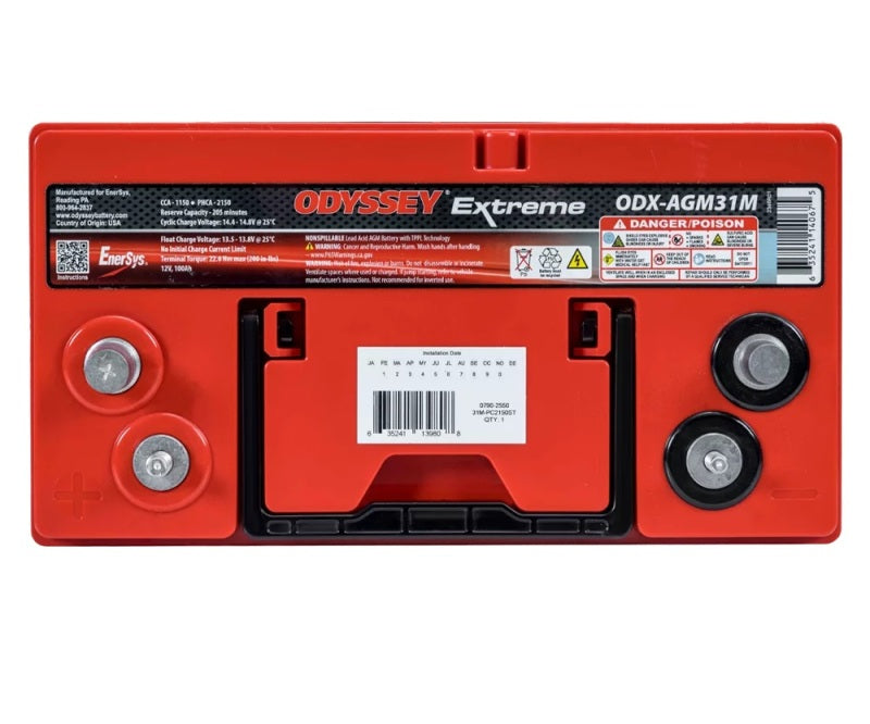 Odyssey Battery Marine/RV Extreme AGM Battery (Part Number: odyODX-AGM31M)
