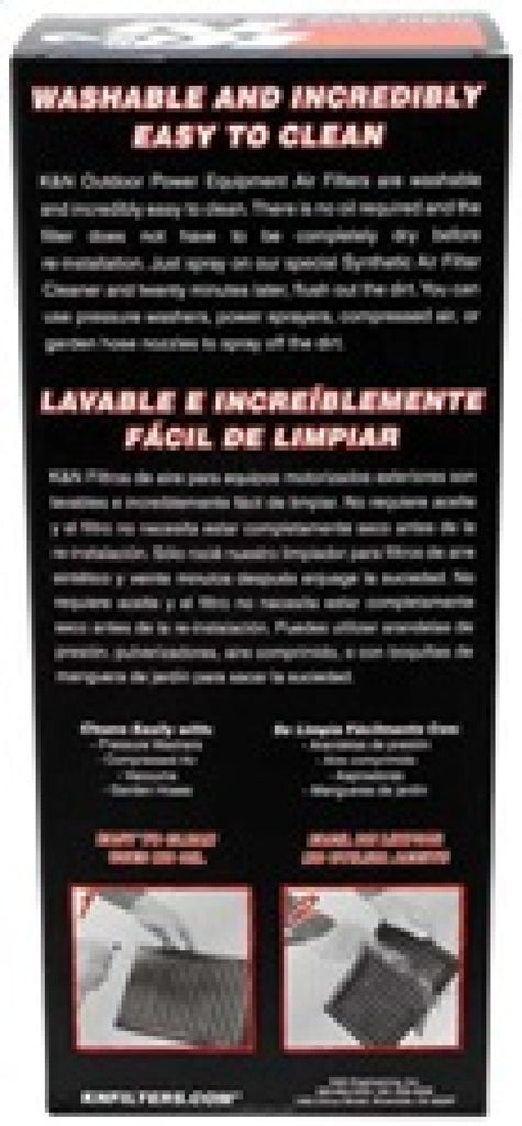K&N Replacement Industrial Air Filter (Part Number: KNNE-4961) for Kubota RTV1100 and Compatible Equipment