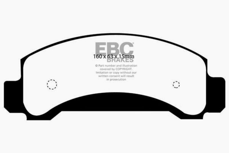 EBC Ultimax OEM Replacement Front Brake Pads for Ford Explorer and Aerostar (Part Number: EBC UD654)