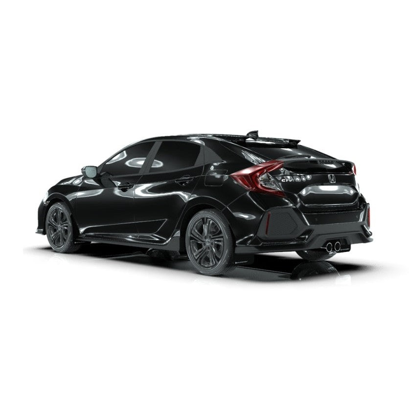 Rally Armor 17-21 Honda Civic UR Series Black and White Logo Mud Flaps