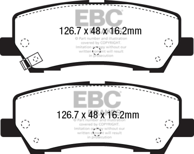 EBC Yellowstuff Rear Brake Pads for Ford Mustang 2015-2016 * High-Performance Street and Track Use
