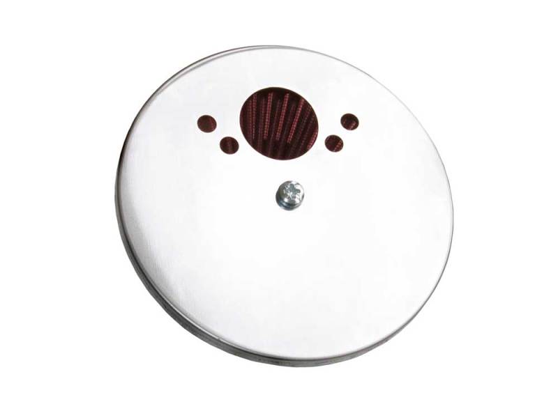 K&N Engineering Custom Racing Air Filter Assembly - Round Tapered with Red Finish, 1.656-inch Neck Flange, 2.25-inch Over Height