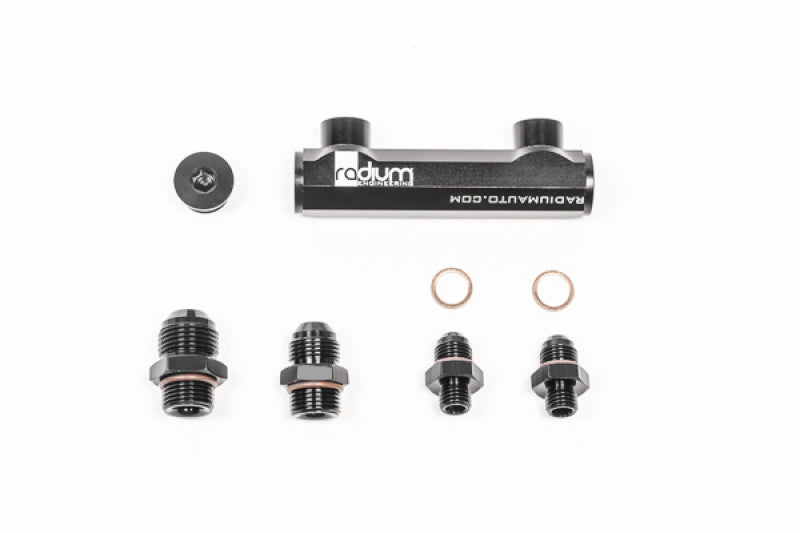 Radium Engineering Bosch Pumps 4 Port Manifold - High-Performance Automotive Fuel System Component