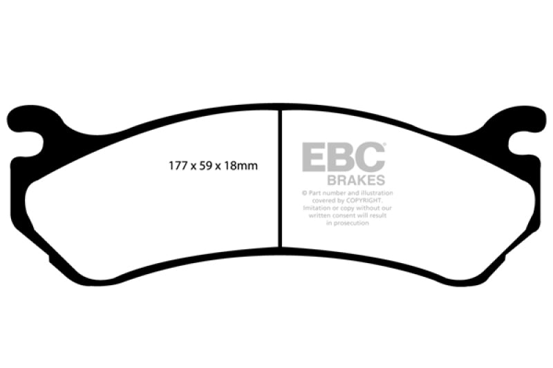 EBC Greenstuff 6000 Series Front Brake Pads for 2004-2006 Cadillac Escalade and Chevy Suburban 1500