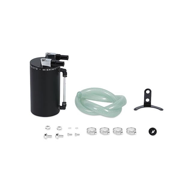 Mishimoto Large Aluminum Oil Catch Can - Wrinkle Black for Automotive Applications