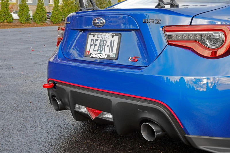 Perrin Performance Rear Tow Hook Kit for Subaru BRZ, Scion FRS, Toyota 86, and GR86 - Red